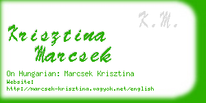 krisztina marcsek business card